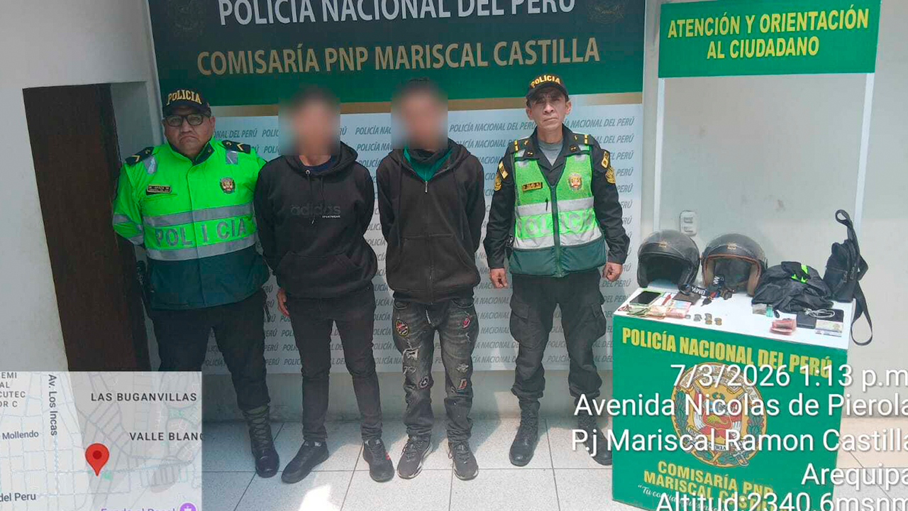 PNP detiene a presuntos integrantes de banda “gota a gota” en Cerro Colorado